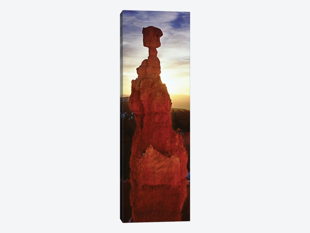 Sunrise behind a cliff, Thor's Hammer, Bryce Canyon National Park, Utah, USA by Panoramic Images 1-piece Canvas Art