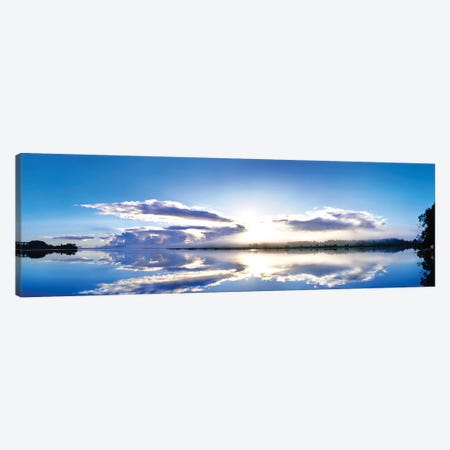 Sunrise reflected on water, Mangawhai, Northland, New Zealand Canvas Print #PIM15773} by Panoramic Images Canvas Wall Art