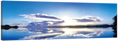 Sunrise reflected on water, Mangawhai, Northland, New Zealand Canvas Art Print - New Zealand Art
