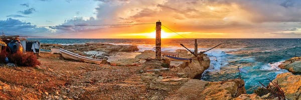 Lebanon: Sunset along Raouche Coast, Beirut, Lebanon by Panoramic Images