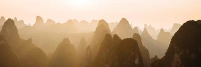 Sunset over Karst Hills from Lao Zhai, Xingping, Guilin, Guangxi Province, China by Panoramic Images acrylic art print