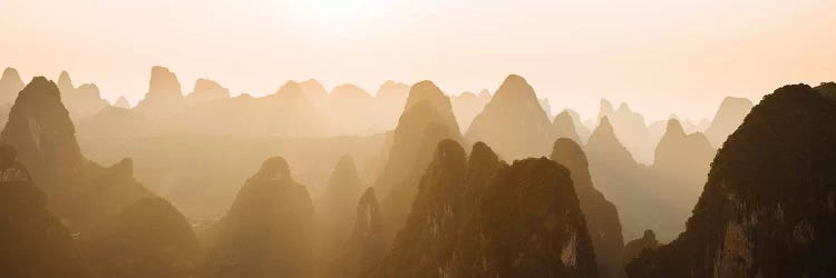 Sunset over Karst Hills from Lao Zhai, Xingping, Guilin, Guangxi Province, China by Panoramic Images wall art