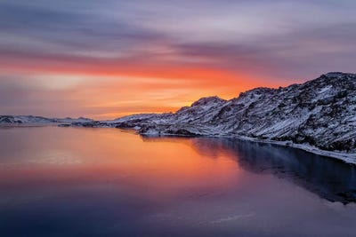 Sunset, Lake Kleifarvatn, Iceland by Panoramic Images canvas print