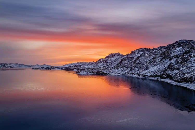 Sunset, Lake Kleifarvatn, Iceland