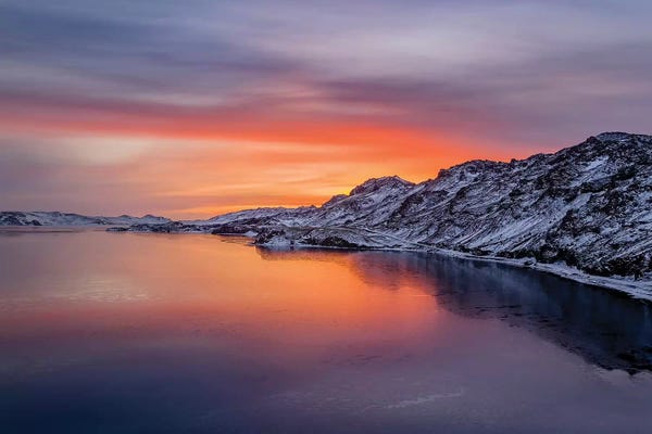 Sunset, Lake Kleifarvatn, Iceland