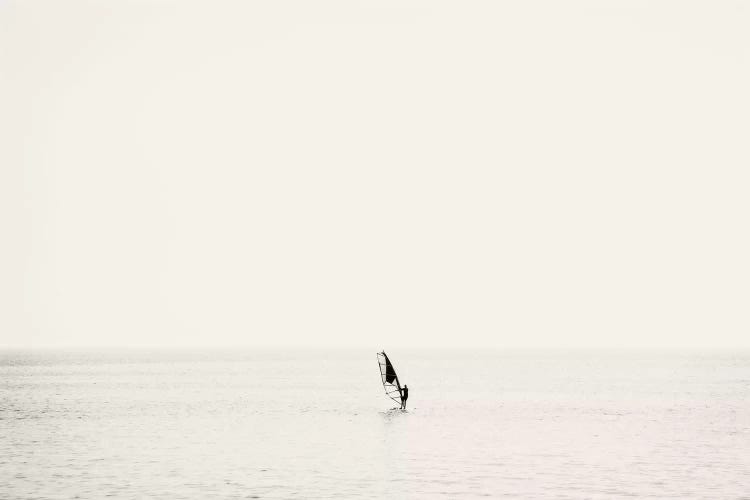 Surfer in the bay, San Francisco Bay, Alameda, California, USA