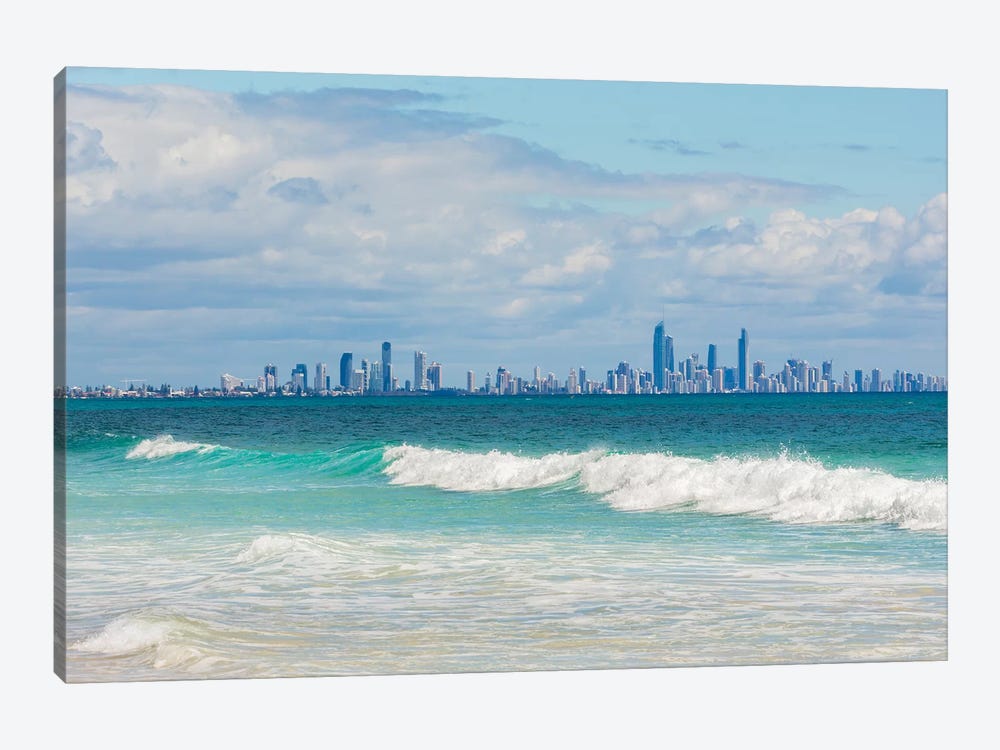 Surfers Paradise Seen From Bilinga Beach, Gold Coast, Queensland, Australia by Panoramic Images 1-piece Canvas Art Print