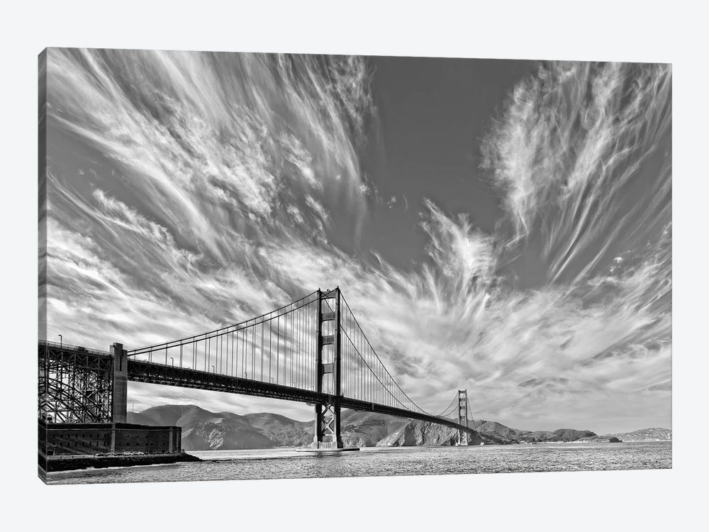 Suspension bridge over Pacific ocean, Golden Gate Bridge, San Francisco Bay, San Francisco, California, USA by Panoramic Images 1-piece Canvas Artwork