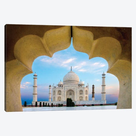 Taj Mahal exterior view, Agra, Uttar Pradesh, India Canvas Print #PIM15783} by Panoramic Images Art Print