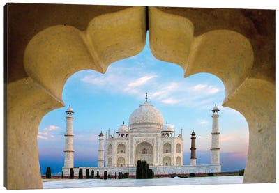 Taj Mahal exterior view, Agra, Uttar Pradesh, India Canvas Art Print - India Art