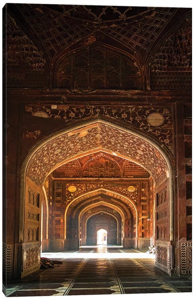 Taj Mahal interior, Agra, Uttar Pradesh, India Canvas Art Print - Monument Art