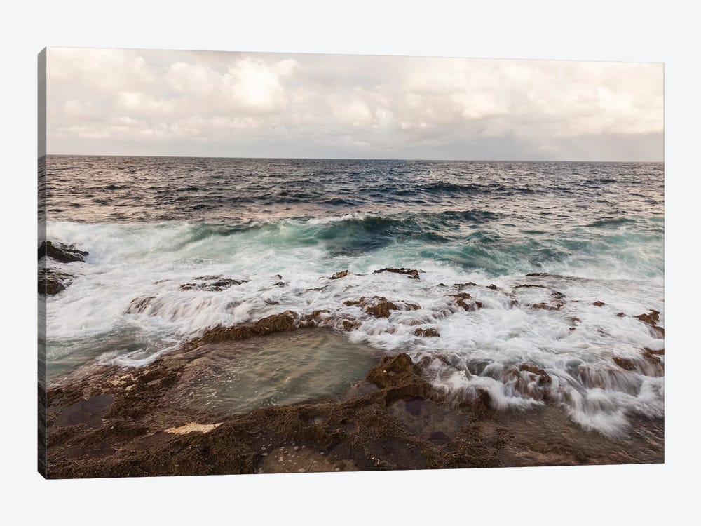 Tide pool and ocean surf, Havana, Cuba by Panoramic Images 1-piece Canvas Print