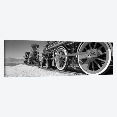 Train engine on a railroad track, Golden Spike National Historic Site, Utah, USA Canvas Print #PIM15797} by Panoramic Images Art Print