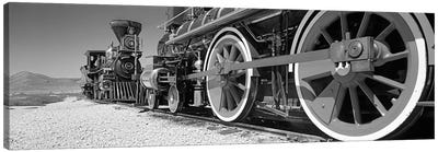 Train engine on a railroad track, Golden Spike National Historic Site, Utah, USA Canvas Art Print - Train Art