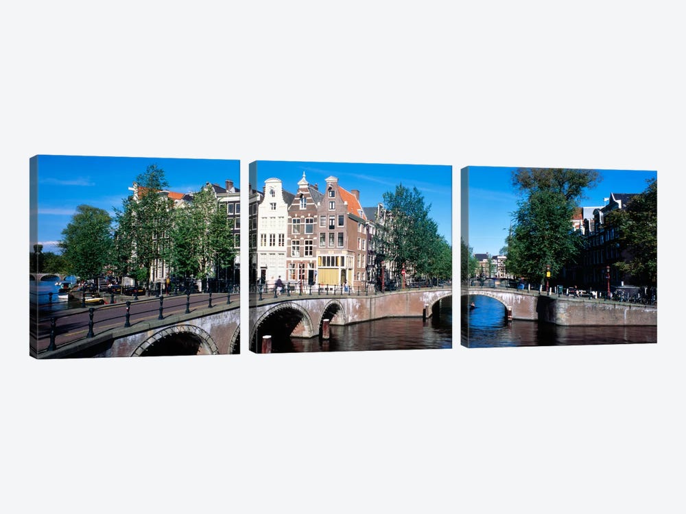 Row Houses, Amsterdam, Netherlands by Panoramic Images 3-piece Canvas Art Print
