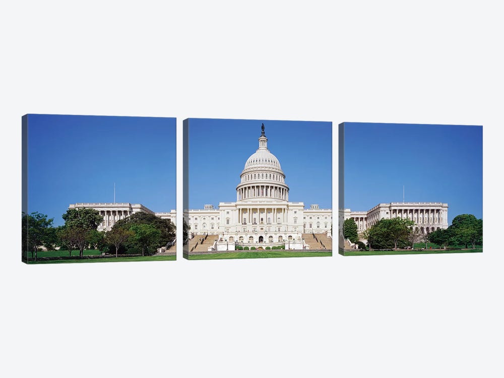 United States Capitol Building, Washington DC, USA by Panoramic Images 3-piece Canvas Art Print