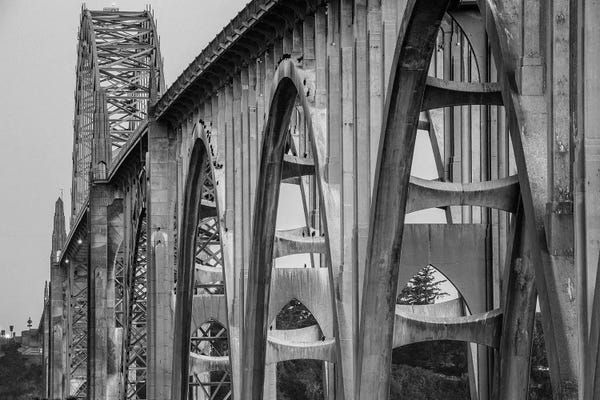 Oregon: View of a bridge, Newport, Lincoln County, Oregon, USA by Panoramic Images
