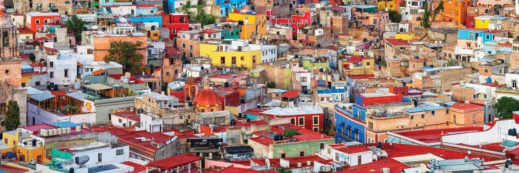 View of colorful city of Guanajuato in Mexico