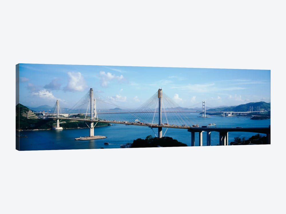 Ting Kaw & Tsing Ma Bridge Hong Kong China by Panoramic Images 1-piece Canvas Wall Art