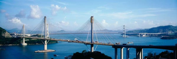 China: Ting Kaw & Tsing Ma Bridge Hong Kong China by Panoramic Images