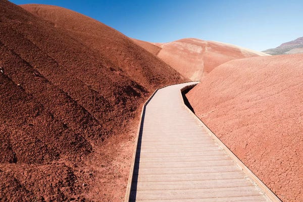 Oregon: View of painted hills, John Day Fossil beds National Monument, Wheeler County, Oregon, USA by Panoramic Images