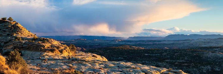 View of storm cloud at sunset over Grand Staircase-Escalante National Monument, Utah, USA