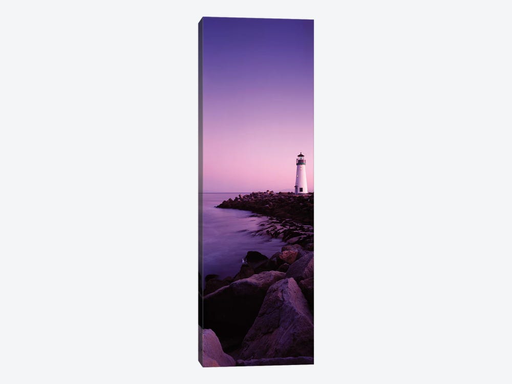 Walton Lighthouse at purple dusk, Santa Cruz, California, USA by Panoramic Images 1-piece Canvas Wall Art