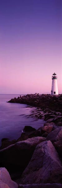 Santa Cruz: Walton Lighthouse at purple dusk, Santa Cruz, California, USA by Panoramic Images