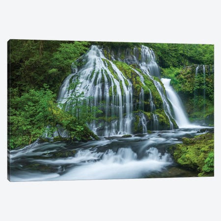 Water flowing through rocks, Panther Creek Falls, Skahamia County, Washington State, USA Canvas Print #PIM15859} by Panoramic Images Canvas Print