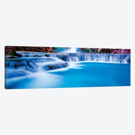 Waterfall in a forest, Mooney Falls, Havasu Canyon, Havasupai Indian Reservation, Grand Canyon National Park, Arizona, USA Canvas Print #PIM15860} by Panoramic Images Canvas Artwork