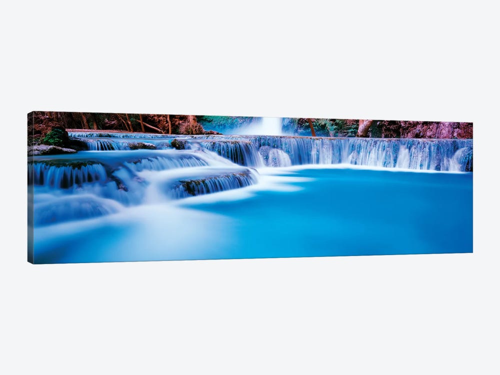 Waterfall in a forest, Mooney Falls, Havasu Canyon, Havasupai Indian Reservation, Grand Canyon National Park, Arizona, USA by Panoramic Images 1-piece Canvas Print
