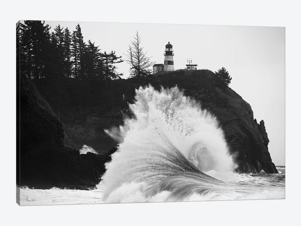 Wave crashing over coast, Cape Disappointment, Oregon, USA by Panoramic Images 1-piece Canvas Wall Art