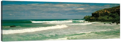 Waves breaking on the shore, backside of Lennox Head, New South Wales, Australia Canvas Art Print - New South Wales Art