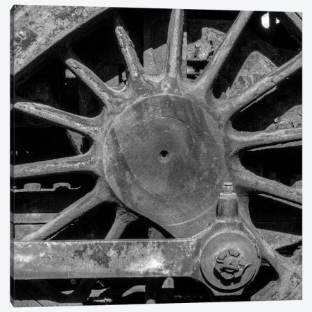 Wheel and driver of a railcar Canvas Print #PIM15875} by Panoramic Images Canvas Artwork
