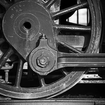 Wheel and driver of a railcar by Panoramic Images canvas print