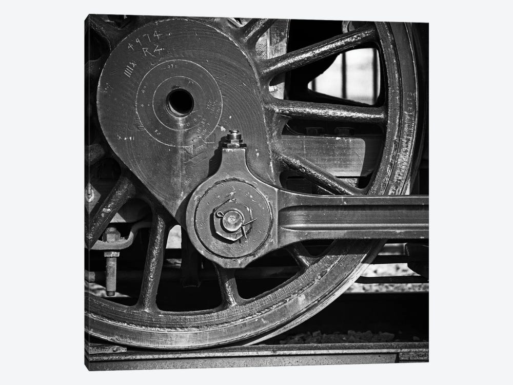 Wheel and driver of a railcar by Panoramic Images 1-piece Canvas Artwork