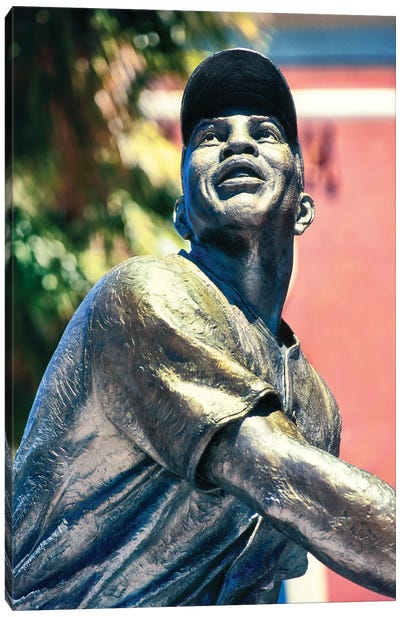 Willie Mays statue in AT&T Park, San Francisco, California, USA Canvas Art Print - Athlete & Coach Art