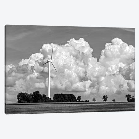 Wind turbine with cumulus cloud, Baden Wurttemberg, Germany Canvas Print #PIM15885} by Panoramic Images Canvas Art Print