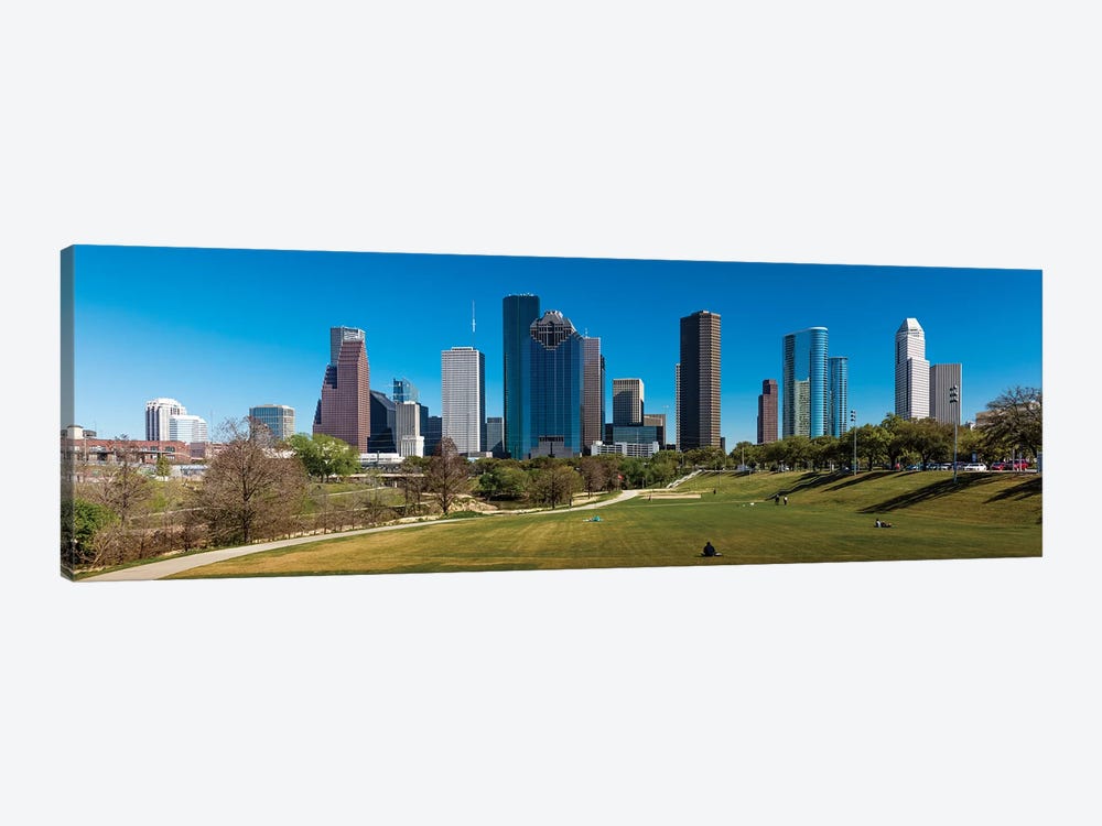 Cityscape Illuminated At Sunset, Houston, Texas by Panoramic Images 1-piece Canvas Art