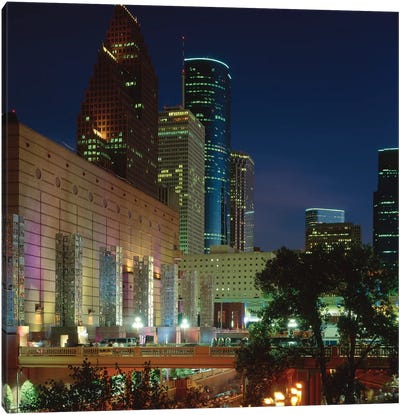 Skyscrapers In A City, Houston, Texas, USA Canvas Art Print - Houston Skylines