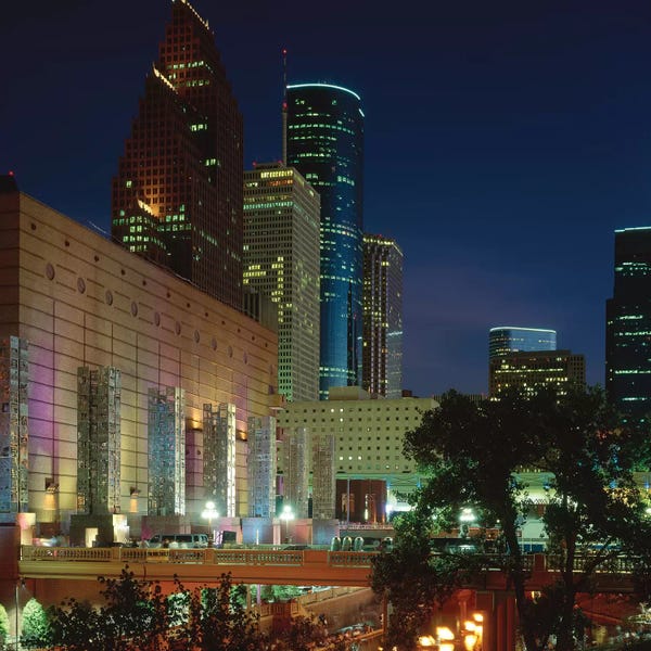 Houston Skylines: Skyscrapers In A City, Houston, Texas, USA by Panoramic Images