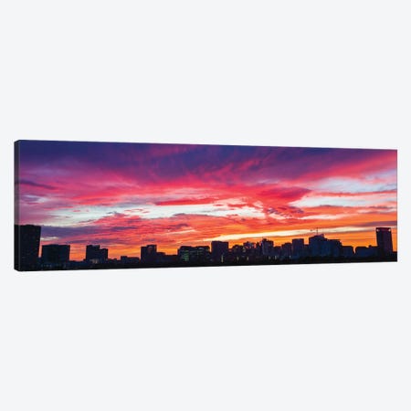 View Of Sunset Looking Towards Medical Center And Rice University, Houston, Texas, USA Canvas Print #PIM15902} by Panoramic Images Canvas Art Print