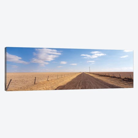 Country Road Passing Through A Landscape, Texas Panhandle, Texas, USA Canvas Print #PIM15904} by Panoramic Images Canvas Art