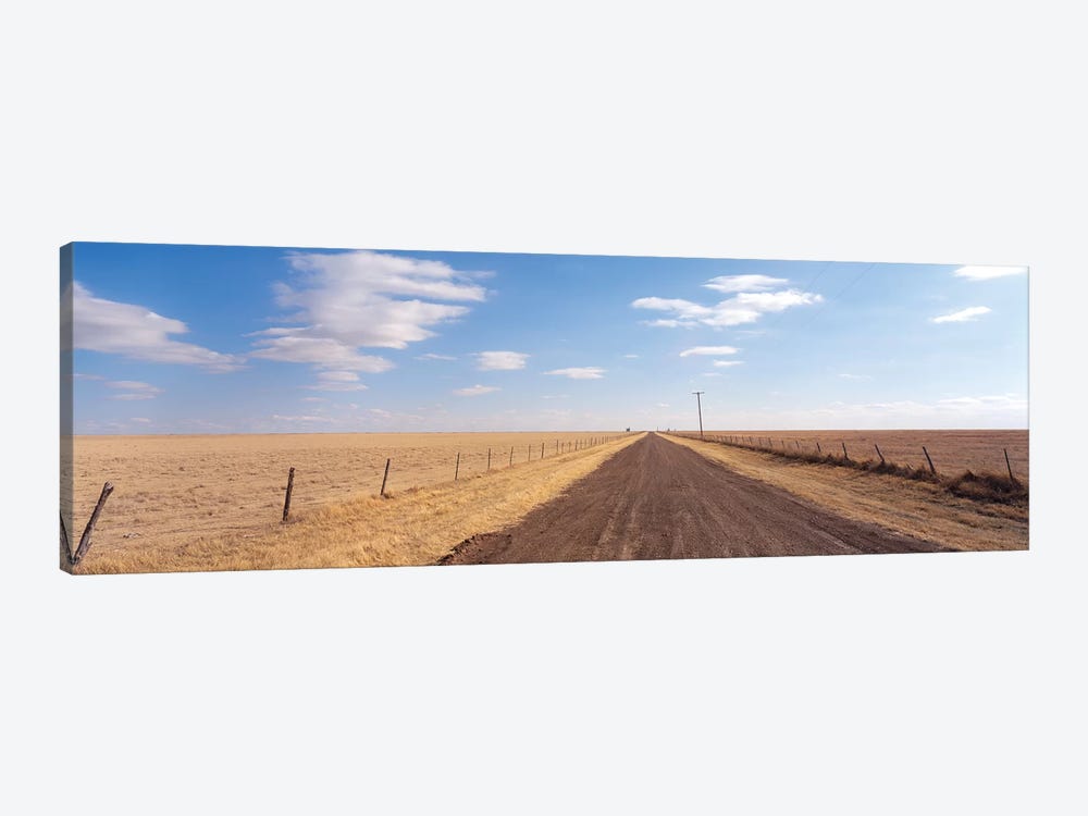 Country Road Passing Through A Landscape, Texas Panhandle, Texas, USA by Panoramic Images 1-piece Canvas Art