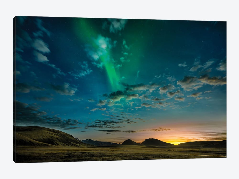 Aurora Borealis, Mt.Hekla, Iceland by Panoramic Images 1-piece Canvas Print