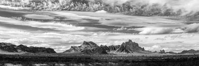 Black And White Landscape With Eagletail Mountains, Arizona, USA by Panoramic Images canvas print