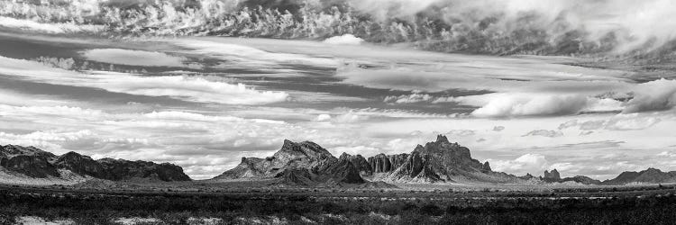 Black And White Landscape With Eagletail Mountains, Arizona, USA