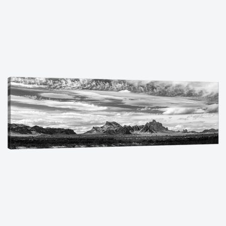 Black And White Landscape With Eagletail Mountains, Arizona, USA Canvas Print #PIM15925} by Panoramic Images Canvas Art