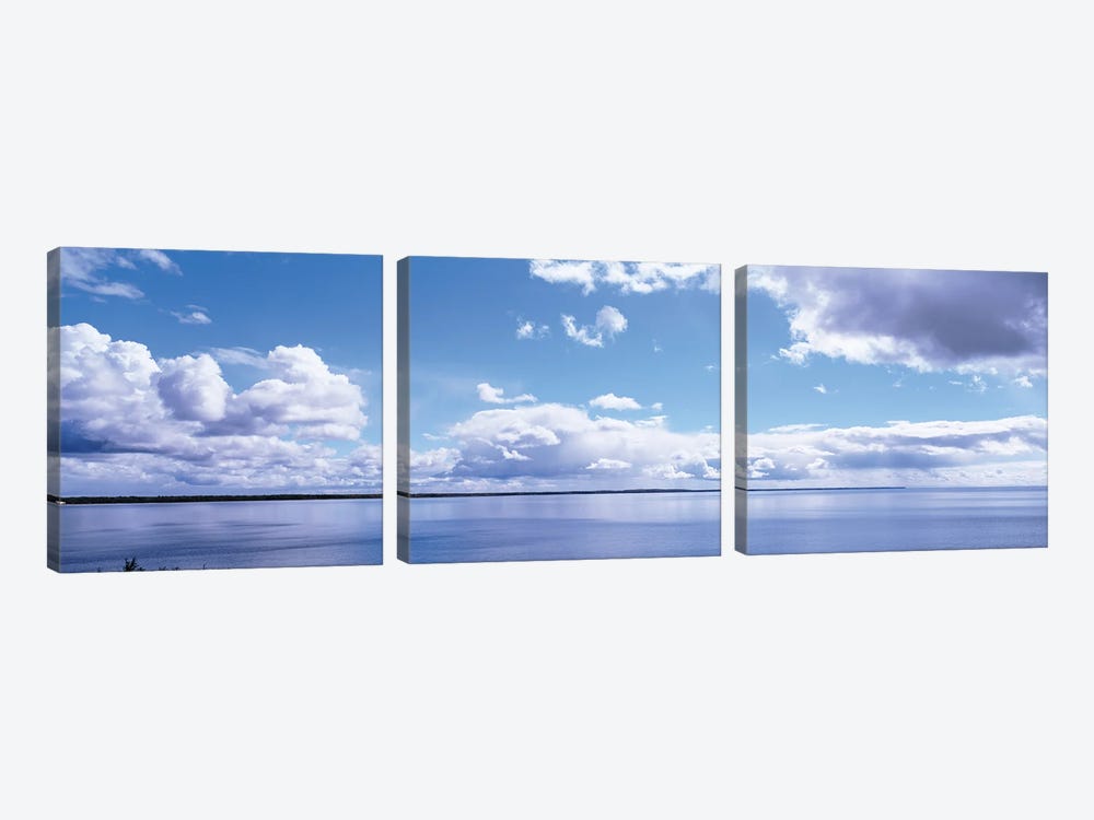 Clouds Over The Lake, Route 2, Lake Michigan, Michigan, USA by Panoramic Images 3-piece Canvas Art