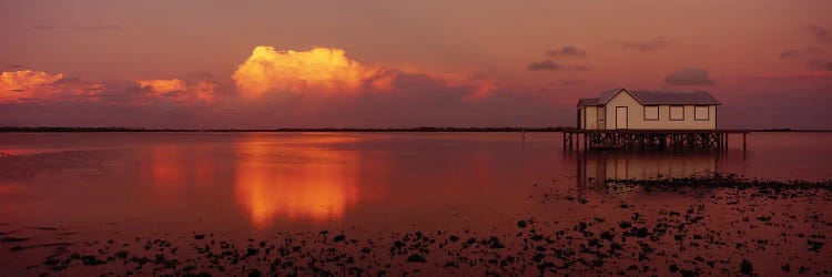 Fishing Hut At Sunset, Pine Island, Hernando County, Florida, USA